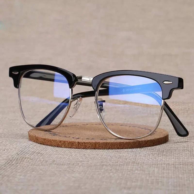 New Classic Retro Half Frame Anti Radiation Blue Light Blocking Glasses