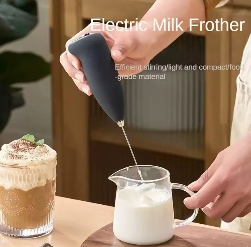 Electric Milk Frother Handheld Mixer